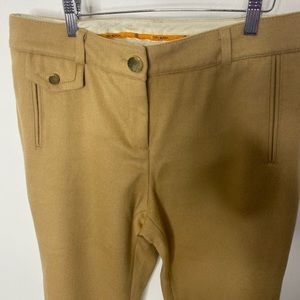Tory Burch Tan/Brownish Size 12 Wool Trousers Dress Pants